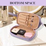 Cute Waterproof Makeup Bag for Travel – Purple