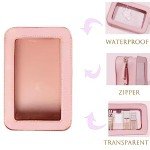 Pink Waterproof Makeup Bag for Travel or Home