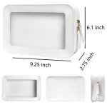 Clear TSA Approved Makeup & Toiletry Bag - C-Beige