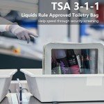 Clear TSA Approved Makeup & Toiletry Bag - C-Beige