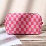 Checkered Makeup Bag Set - Cute Travel Organizer