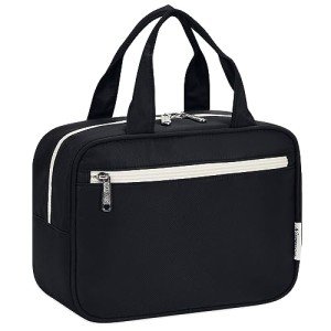 Large Black Travel Makeup and Toiletry Bag