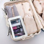 Clear TSA Approved Makeup & Toiletry Bag - C-Beige