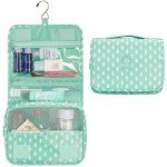 Narwey Travel Toiletry Bag for Women - Green Leaf