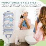4-in-1 Hanging Toiletry Bag with Zip Pouches