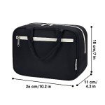 Large Black Travel Makeup and Toiletry Bag