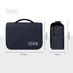 Large Waterproof Toiletry Bag with Hook - Black