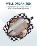 Checkered Makeup Bag for Travel & Organization