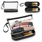 Clear Travel Makeup Bag - TSA Approved Organizer