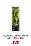 JVC Earclip Earbud Sport Earbud Earclip Black (HAEC10B) (HA-EC10B)