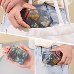 Travel Pill Organizer - 10 Compartment Case in Gray