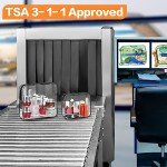 3 Pack Clear Travel Bags for Toiletries & Makeup