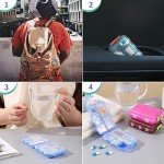 Travel Pill Organizer - 10 Compartment Case in Gray