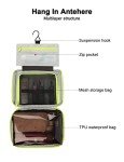 Compact Black Travel Toiletry Bag for Men