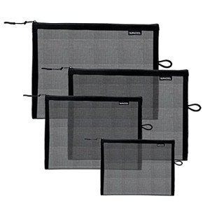 4-Pack Travel Mesh Makeup & Toiletry Bags
