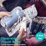 TSA Approved Clear Travel Toiletry Bag Set