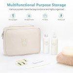 Mossio Portable Toiletry Bag with Hook - Beige