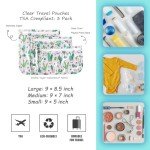 TSA Approved Clear Travel Toiletry Bag Set