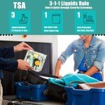 TSA Approved Clear Travel Toiletry Bag Set