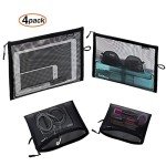 4-Pack Travel Mesh Makeup & Toiletry Bags
