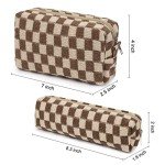 Checkered Makeup Bag & Brush Organizer Under $10