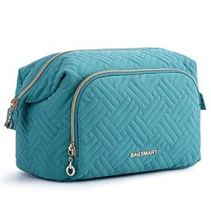 Compact Travel Makeup Bag for Women - Blue