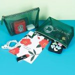 3-Pack Travel Makeup Mesh Bags with Zippers