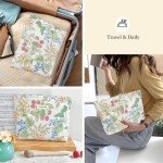 Floral Makeup Bag for Travel and Purse