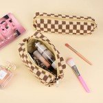 Checkered Makeup Bag & Brush Organizer Under $10