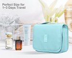 Small Water-Resistant Toiletry Bag with Hook