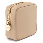 Honey Beige Travel Makeup Pouch for Women