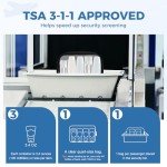 Moyad TSA Approved Clear Travel Toiletry Bags 2-Pack