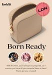Honey Beige Travel Makeup Pouch for Women
