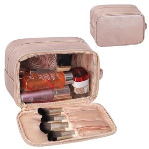Double Layer Travel Makeup Bag Organizer