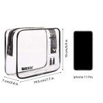 TSA Approved Clear Travel Toiletry Bags - 2 Pack