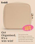 Honey Beige Travel Makeup Pouch for Women