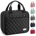 Travel Toiletry Bag with Detachable Mirror - Black