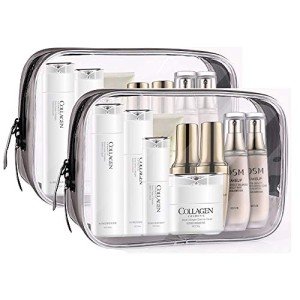 Clear TSA Travel Bags for Toiletries - 2 Pack
