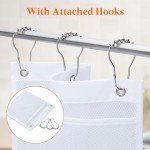 Mesh Shower Caddy with 7 Pockets - White