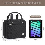 Travel Toiletry Bag with Detachable Mirror - Black