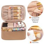 Stylish Portable Makeup Bag with Divider - Black