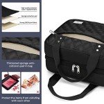 Travel Toiletry Bag with Detachable Mirror - Black