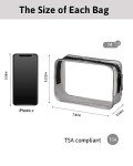 Clear TSA Travel Bags for Toiletries - 2 Pack