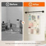 Mesh Shower Caddy with 7 Pockets - White