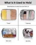 Clear TSA Travel Bags for Toiletries - 2 Pack