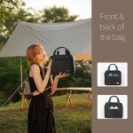 Travel Toiletry Bag with Detachable Mirror - Black