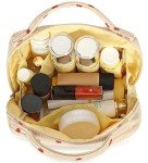 Strawberry Corduroy Cosmetic Bag for Travel