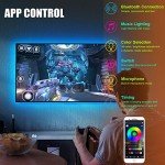 maylit Led Strip Lights, 8.2 ft Tv Led Backlight for 40-60 inch Tv Bluetooth Control Sync to Music, USB Bias Lighting Tv Led Lights Kit with Remote - RGB 5050 LEDs Color Lights for Room Bedroom