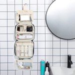 Travel Toiletry Bag with Detachable Mirror - Black