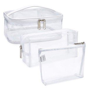 Clear Makeup Bags - Set of 3 Travel Organizers